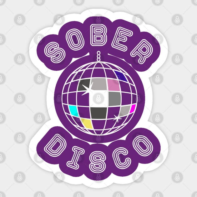 Sober Disco Sticker by FrootcakeDesigns